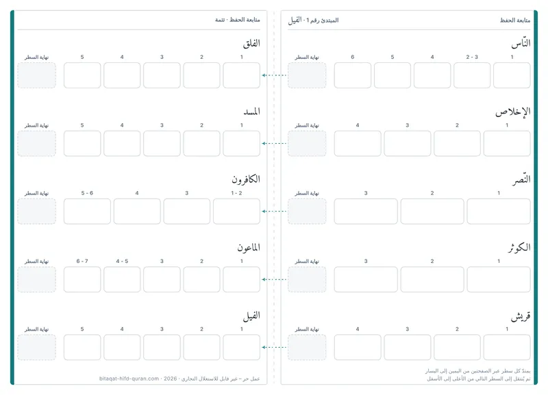 الظهر — بطاقة الانطلاق 1