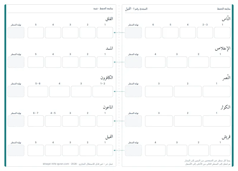الظهر — بطاقة الانطلاق 1