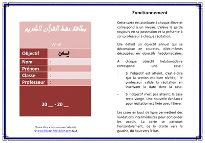 Carte Niveau 6 — recto